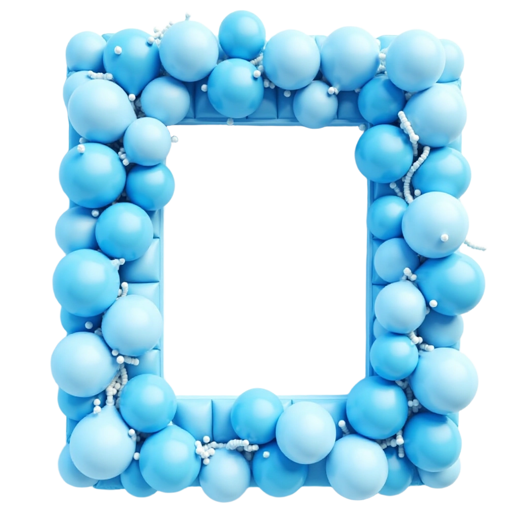 Blue Balloon Frame